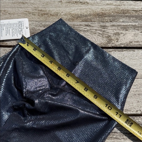 Lululemon Align High-Rise Ribbed Pant 28" Shine size 2 NWT Foil Black Night - Picture 3 of 7